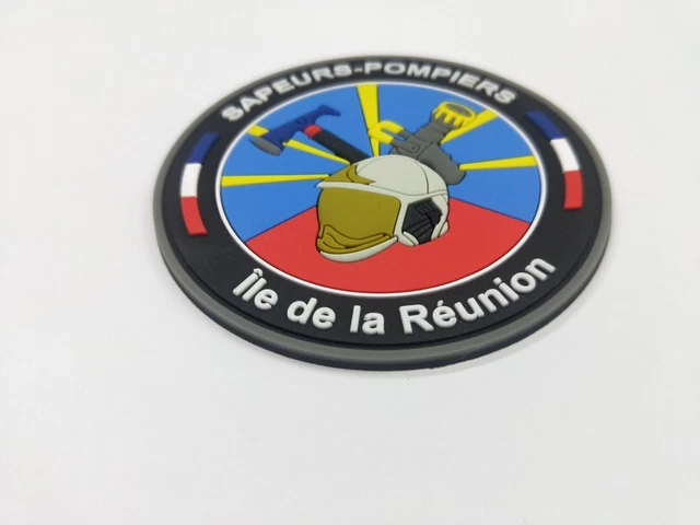 Écusson Thermocollant Brodé Réunion - Environ 8x5 Cm - Fixation Par Repassage