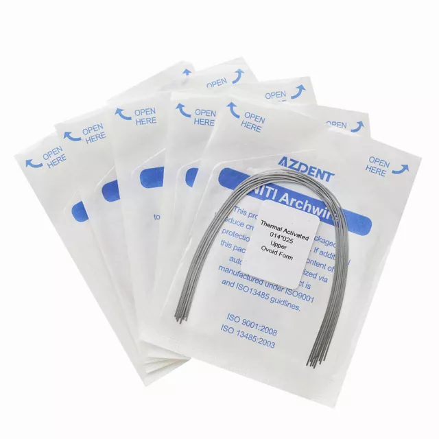 5X Dental Orthodontic Thermal Activated Niti Rectangular Arch Wire Ovoid Form