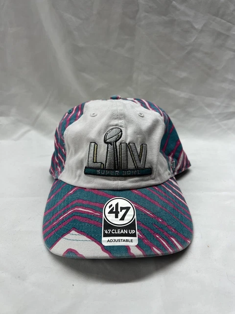 Super Bowl LIV NFL 47 Brand Adjustable Clean Up Hat Zubaz Neptune NWT OSFM 2019