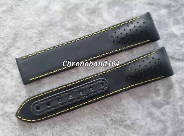 NEW! Genuine OEM Omega Speedmaster DSOTM Apollo 8 Black Rubber Déployant Strap