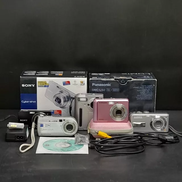 Digital Camera Bundle x 5 Sony Lumix CyberShot Samsung Fujifilm Panasonic -CP