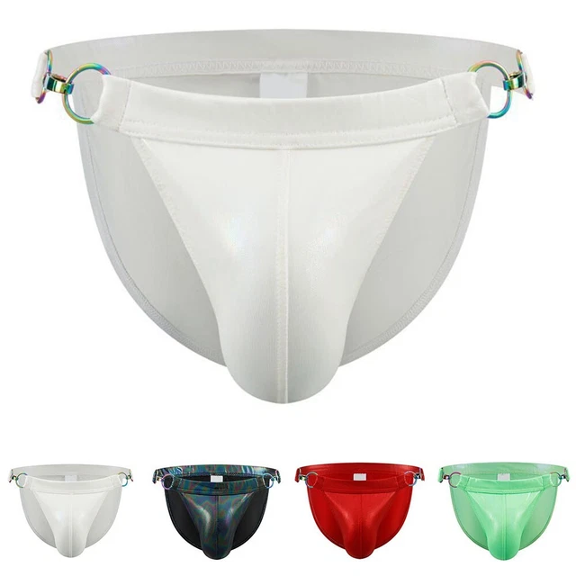 Czizitong Sous-vêtements Érotiques Hommes - Culottes En Cuir Boxer Slips Malles Sexy
