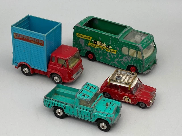 Lot Voitures Corgi Toys Bedford Landrover 109 Mini Mc Racing Car Transport M901