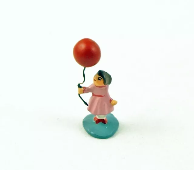 J Carlton  Gault French Miniature Figurine Cute Girl with Balloon in Paris