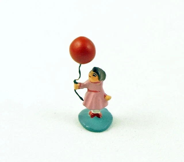J Carlton  Gault French Miniature Figurine Cute Girl with Balloon in Paris