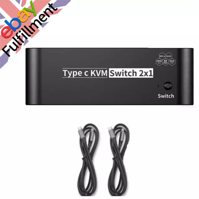 100W 8K Type C KVM Switcher Splitter KVM Video Switcher Accessories For Computer