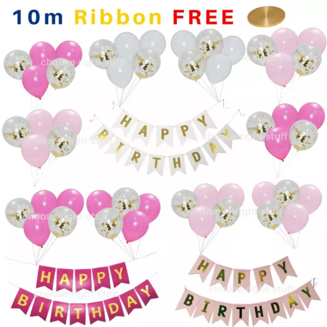 Happy Birthday Banner Wandbehang Fahnentuch Brief Folie Karte Party Deko Garland 3