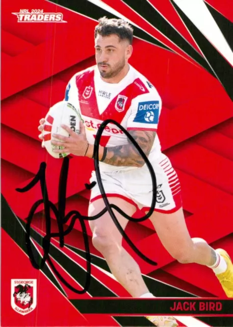 Carte signée 2024 St George Illawarra Dragons NRL TLA Traders – Jack Bird