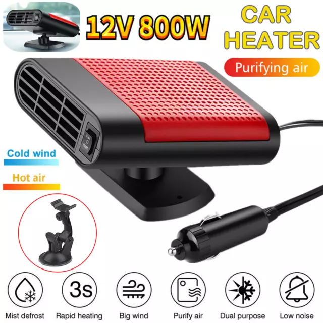 12V 800W Car Heater Portable Electric Heating Fan Defogger Defroster Demister US