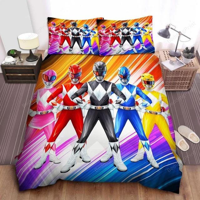 THE MIGHTY MORPHINE Power Rangers Illustration Quilt Duvet Cover Set ...