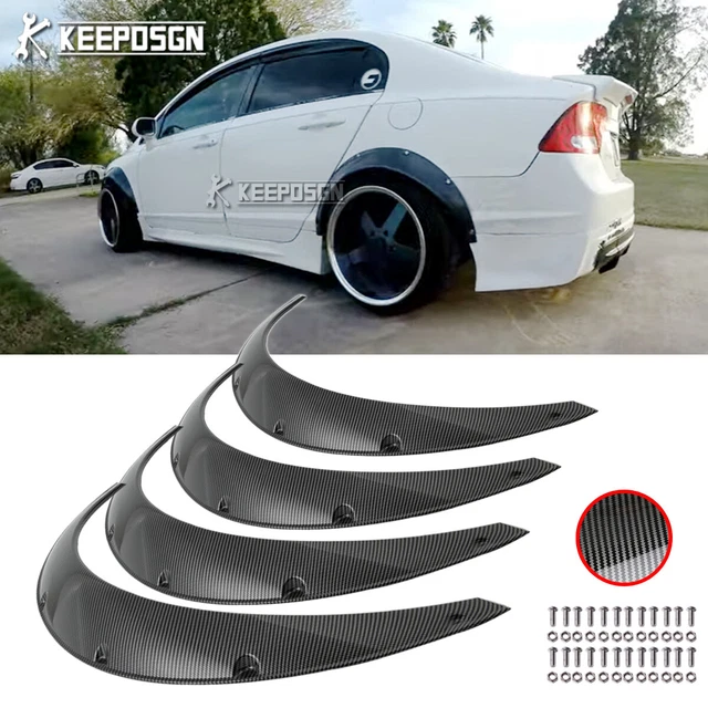 35& CARBON FENDER Flares Widebody Wheel Arch Mudguard For Honda Civic