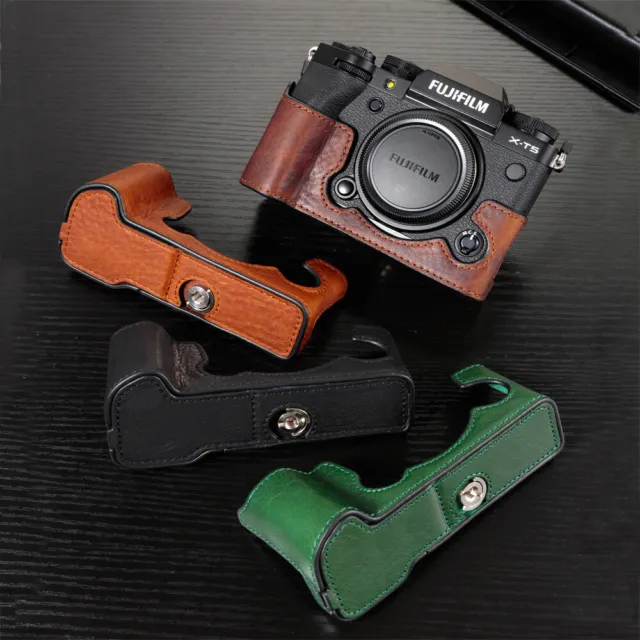 Genuine Leather Fuji XT5 Camera Bag Case Half Body Handmade Bag For Fujifilm XT5
