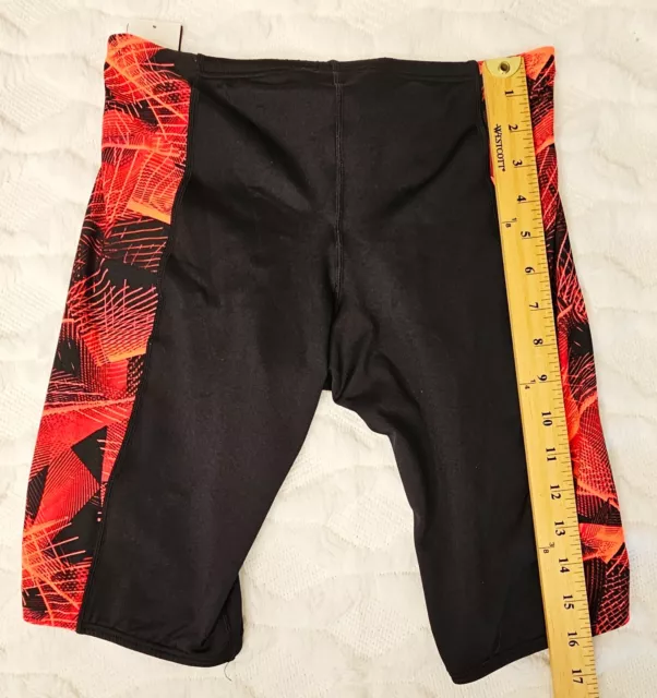 TYR SIZE 32 Black Red Jammer Axis Shorts 10