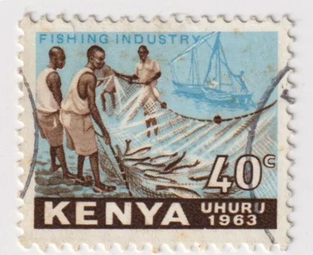 1963 Kenya - Fishing Industry, Local Motives - 40 C Stamp