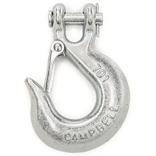 Campbell T9700624 3/8" Zinc-Plated Clevis Slip Hook With Latch
