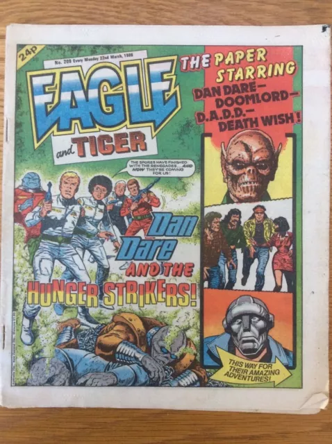 Eagle and Tiger #209 22/3/86 Dan Dare, Doomlord, 13th Floor,  IPC UK comic