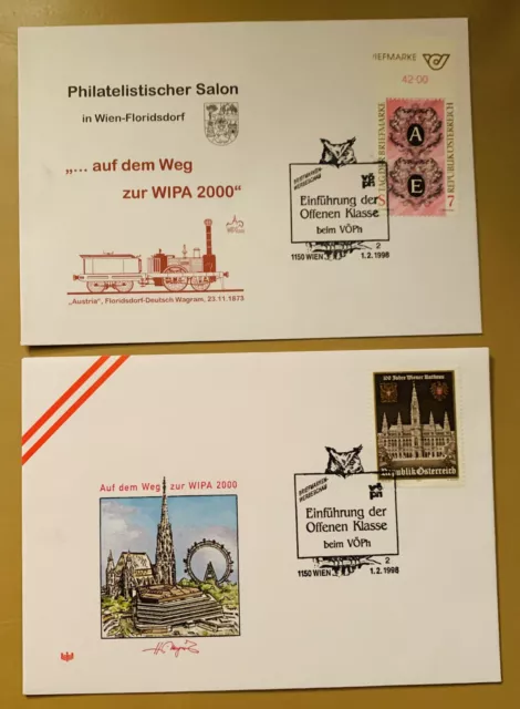 Österreich Konvolut 5 Belege Philatelistischer Salon 1998
