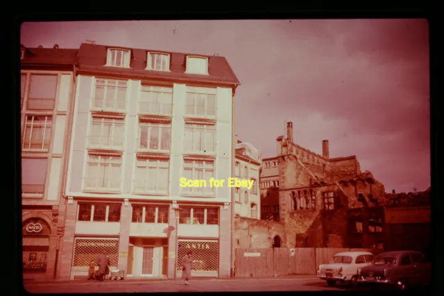 Romer, Frankfurt, Germany, Street Scene in 1957, Ektachrome Slide aa 10-18a