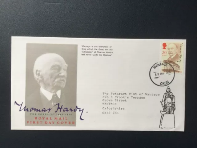 Thomas Hardy 1990 GB FDC, relevant postmark, Great Britain first day cover