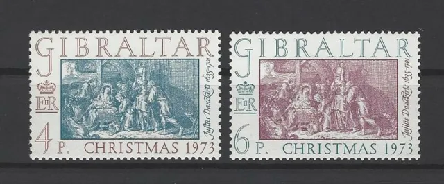Gibraltar Christmas 1973 MiNr. 306 307 postfrisch