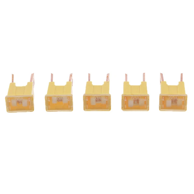 5pcs voiture de remplacement 32V 60A coup lent mâle fusibles à lame droite PAL