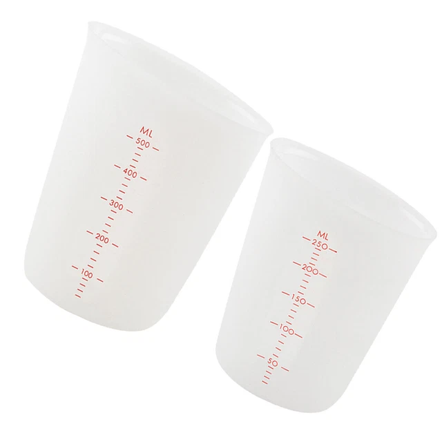 Juego de 2 vasos medidores exprimibles vasos medidores