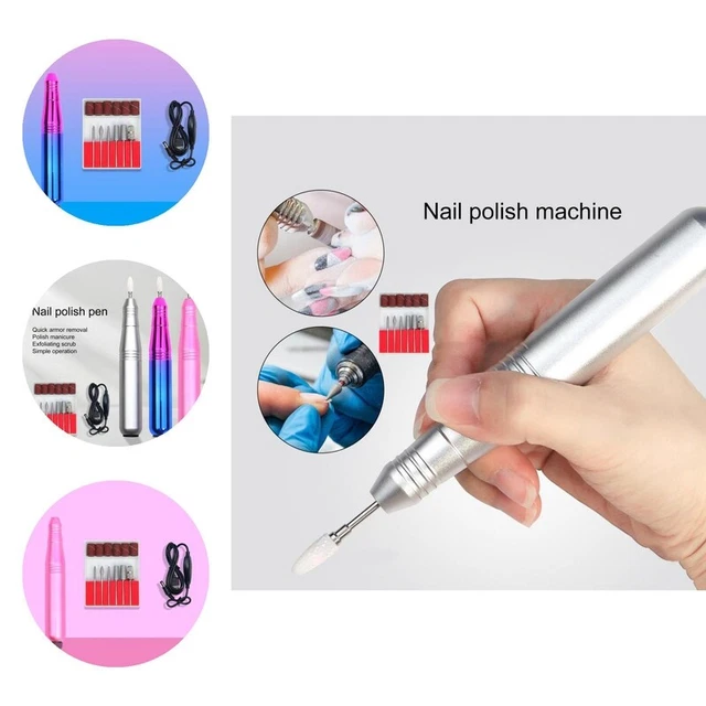 1 juego de taladro de manicura exfoliante de alta velocidad 35000 rpm eliminación de gel esmalte