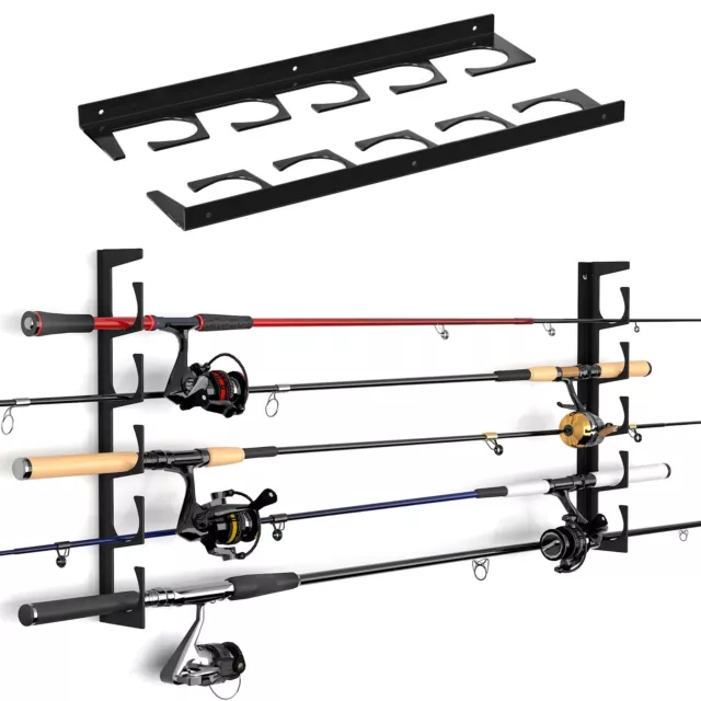 H5 HORIZONTAL FISHING Pole/Rod Holders for Garage, Wall or Ceiling