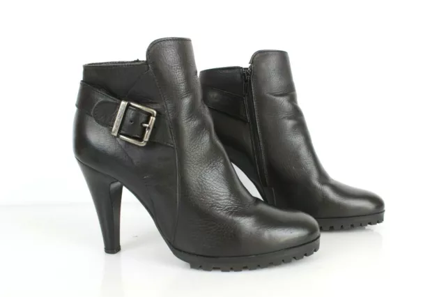MINELLI Bottines Boots à boucles cuir noir T 40 Très bon état