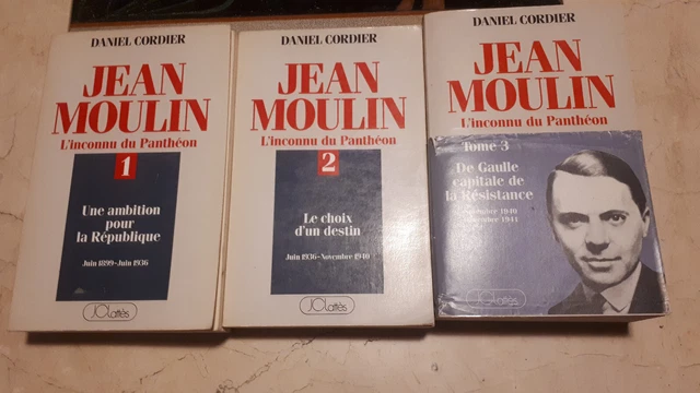 JEAN MOULIN L Inconnu Du Pantheon/Daniel Cordier/3 Tomes/1989-1993 EUR