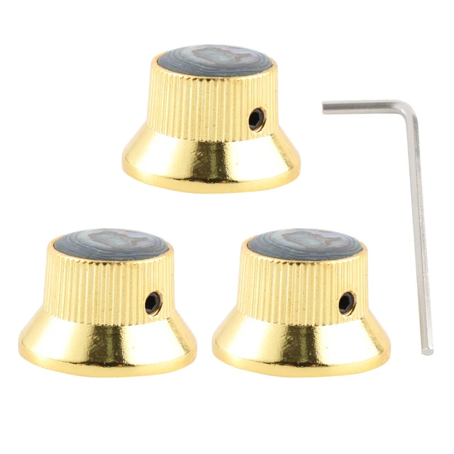 3 pz pulsanti di controllo tappo regolatore bassi pulsante bassi pulsanti chitarra accessori