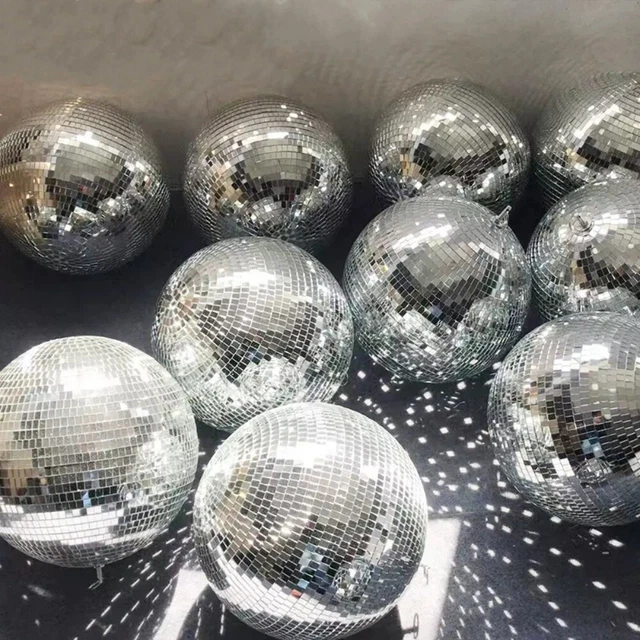 Palla Da Discoteca A Specchio 200 Mm - Sfera Glitterata Per Feste E Eventi - Foto 3