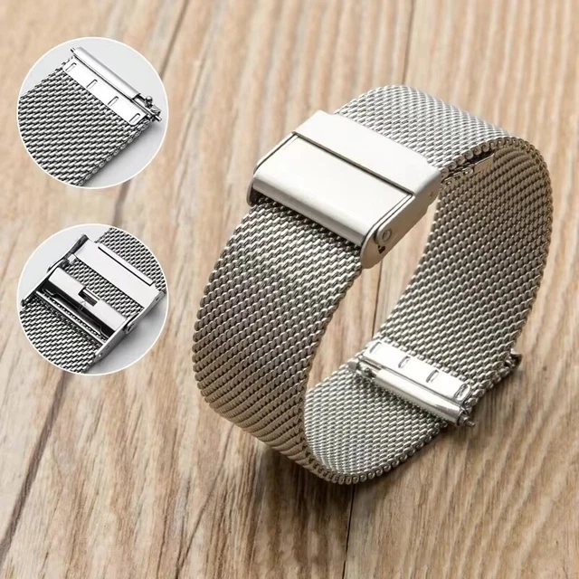 Bracelet Montre Silicone 20 Mm Milanese Mesh Steel Watchband