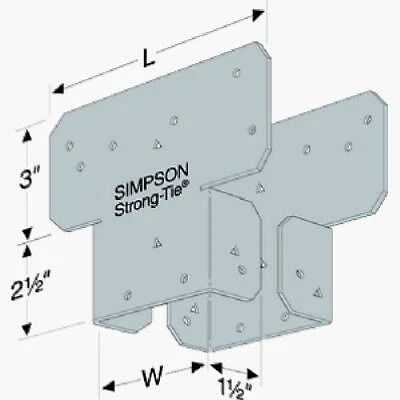 Tapa de poste doble Z-Max, acero galvanizado, 4 x 4 pulgadas. -AC4Z