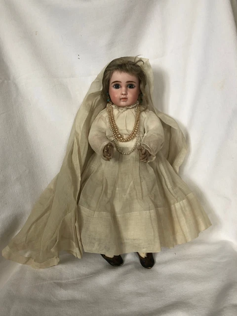 Ancienne Poupée En Porcelaine 1890 – 58 Cm, Bouche Fermée, Allemande, Rare
