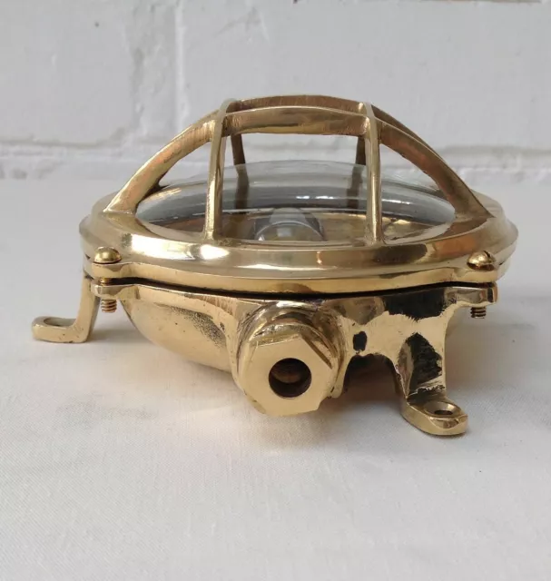 Nautical Style Vintage Brass Marine Ship Passage Ceiling/Wall Deck Light Fixture 3