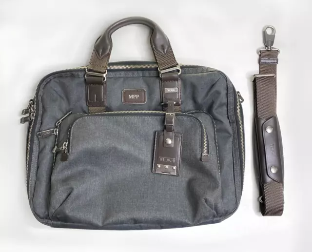 TUMI Alpha Bravo Yuma Slim Briefcase Laptop Messenger Bag Anthracite 22631ATH2