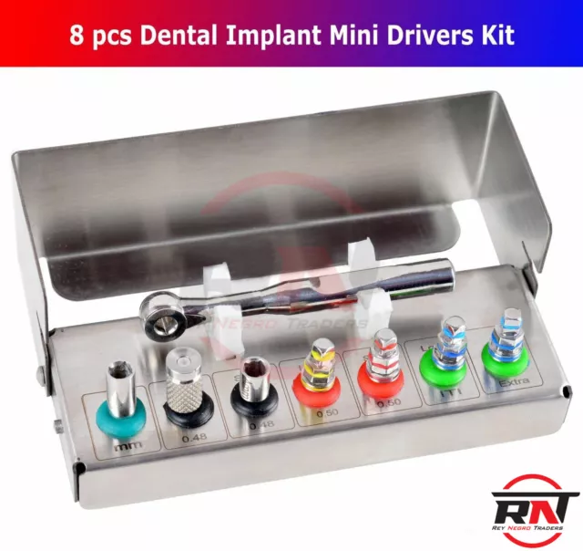 Dental Implant Mini Multi Driver Kit Universal Ratchet Hand Hex Driver Shot Long