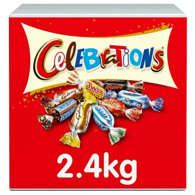 Celebrations Chocolate Bulk Box Gift christmas Sweets Party Bag Fillers 2.4kg