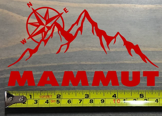 Mammut Sticker Decal 5.5" Hiking Climbing Backpack Jacket Red Backcountry