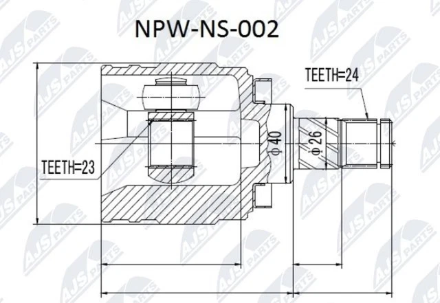 Kit giunto albero motore NTY NPW-NS-002 per N15 N14 SUNNY ALMERA NISSAN 2 N16 3