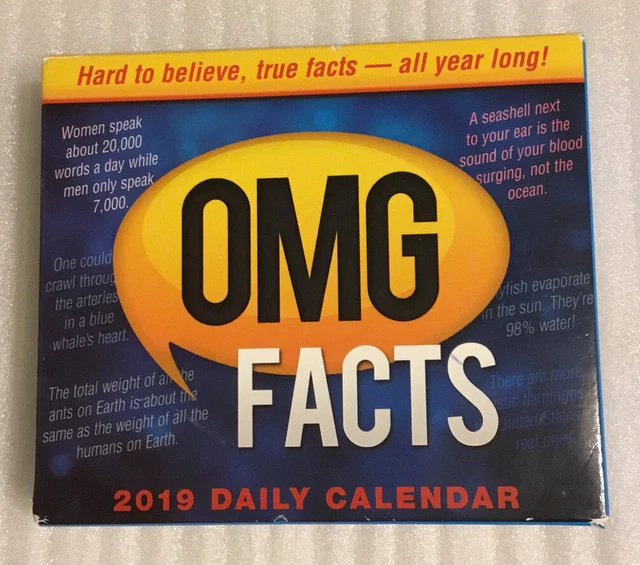 2019 OMG FACTS Boxed Daily Calendar By Sellers Publishing 12.99 PicClick