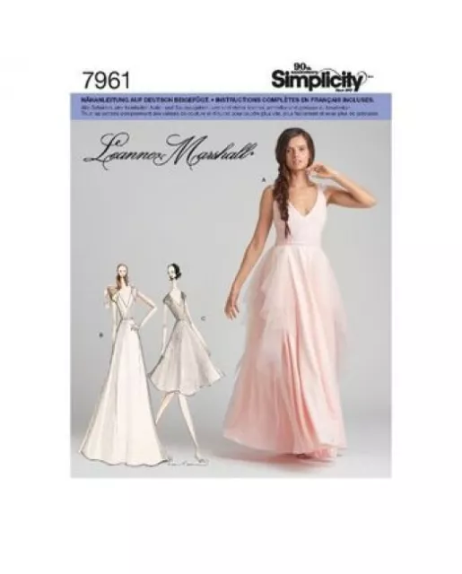 Simplicity Schnitt Nr 8289.P5 Abendkleid, Brautkleid Gr. 38 - 46