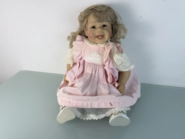 Künstlerpuppe Sammler Brigitte Leman Vinyl Puppe 61 cm. Top Zustand