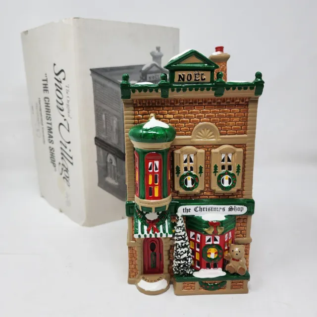 Dept 56 The Christmas Shop Snow Village Lighted House #5097-0 & Box