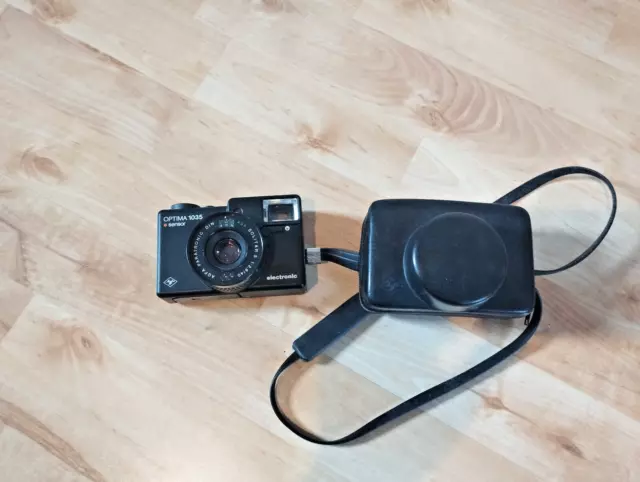 AGFA Optima 1035 Sensor, Solitar S 2,8/40,Electronic, mit Leder-Hülle, Gebraucht