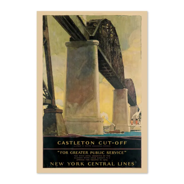 1920s New York Central Lines Vintage Style Train Travel Poster - Classic Art