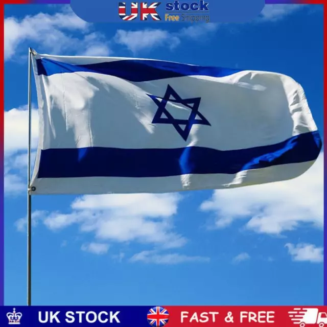 Israel Car Flag 90*150cm Hanging Israeli Flag Sunproof for Festival Celebration