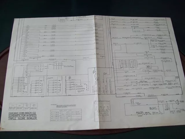 Thunderbolt Bowler Original Schematics by Chicago Coin