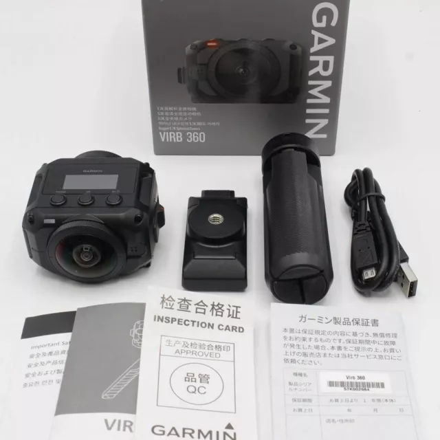 GARMIN Action Camera VIRB 360 Black up to 5.7K compatible 360 shooting Used